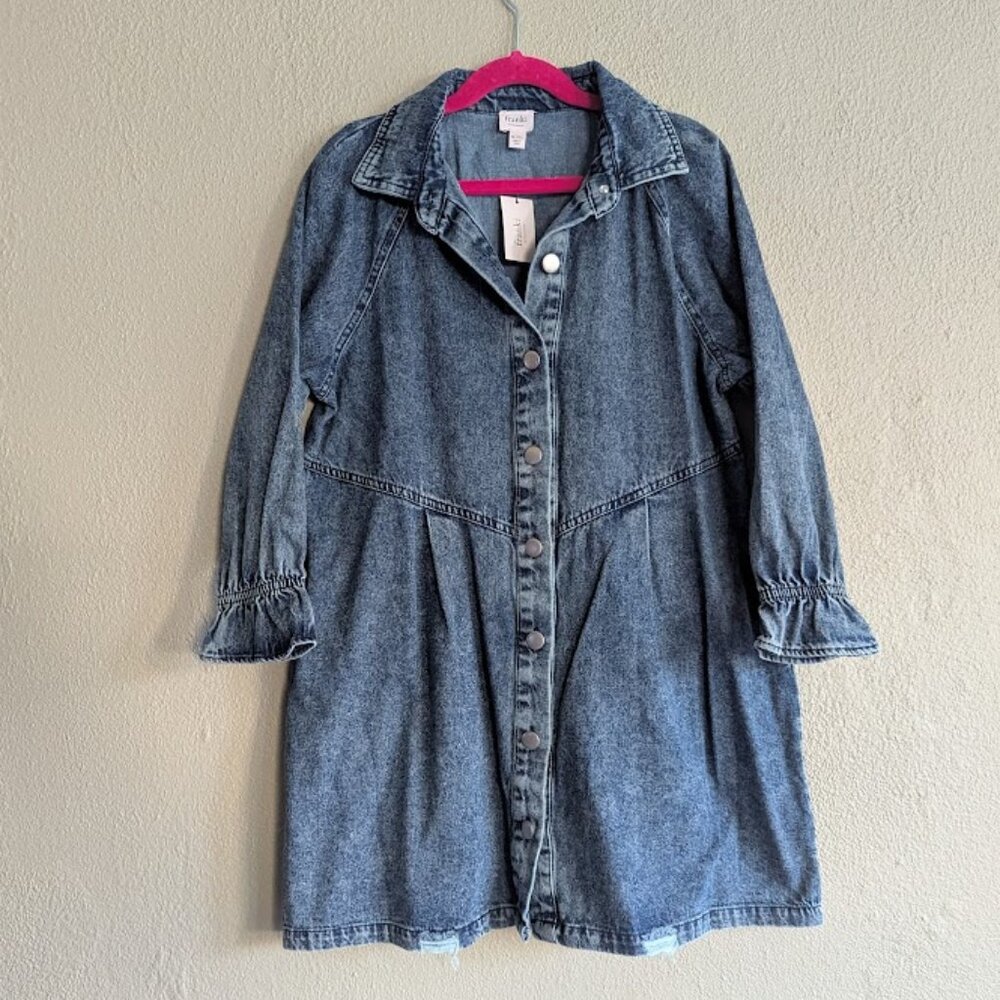 Franki by Francesca’s Denim Babydoll Dress – Girls Size M (10)